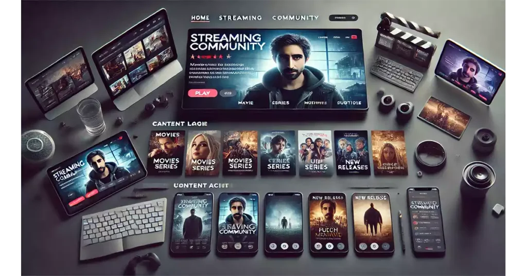 Homepage Dashboard with Trending Movies and Series